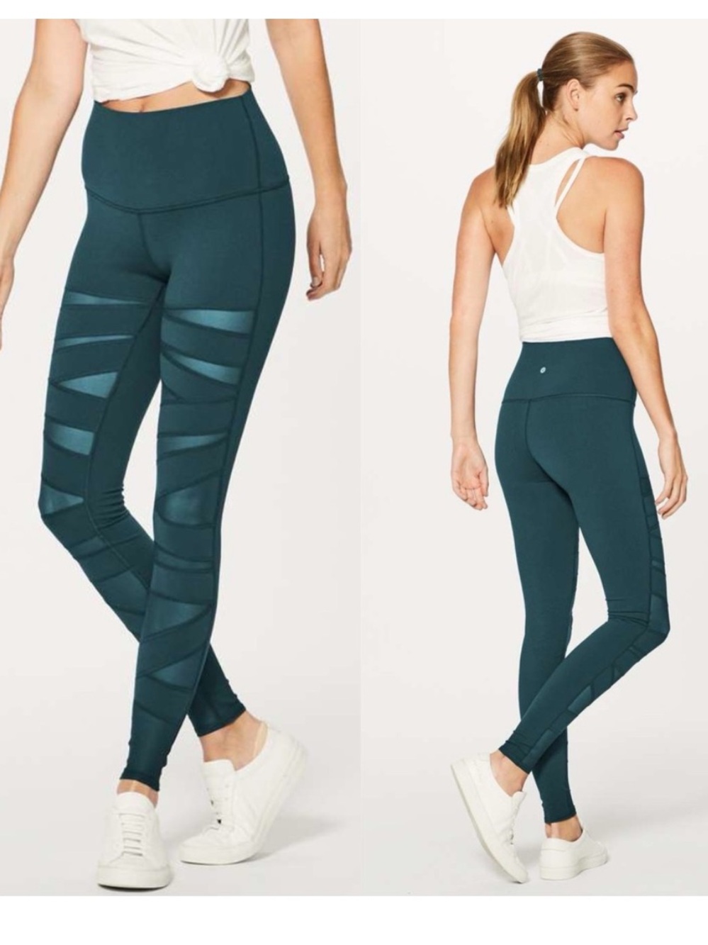 Lululemon Wunder Under Pant (Hi-Rise) (Tech Mesh 31") Submarine Size 10